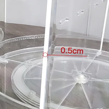 Rotācijas Kosmētikas Glabāšanas Kaste 360° Rotācijas Regulēšana Karuselis Kosmētikas Uzglabāšana