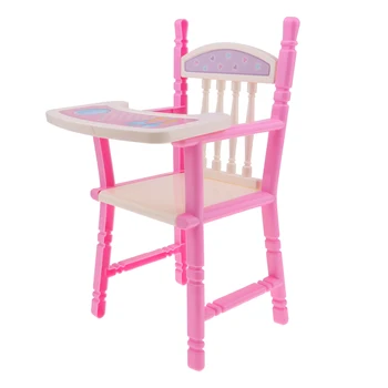 Rozā Augstā Krēsla Toddler Ēdamistabas Krēslu Modeli, 9-11inch Atdzimis Meitene Lelles vai Citas 25-28cm Lelle Accs Namiņš Mēbeles Dekori