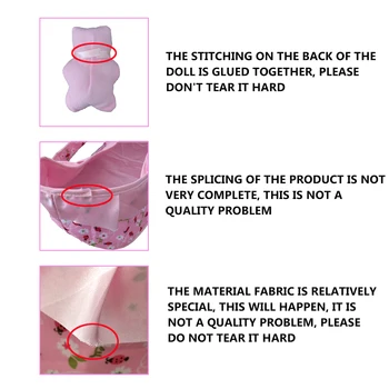Rozā Jauki guļammaiss 30 Cm Baby Doll Carrier Bag 10-12 Collu Jauno Dzimis Lelles, Aksesuāri, Somas Meitene Rotaļlietas, Dāvanu HC0055