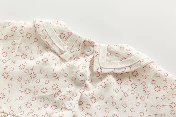 Rudens Bērnu Bodysuits jaundzimušo sieviešu baby garām piedurknēm ziedu kokvilnas kāpšanas drēbes, zīdaiņu drēbes meitenei