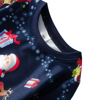 Rudens Jaunās Ierodas Bērni Karikatūra Ziemassvētku Modelis Džemperis Bērniem Ar Garām Piedurknēm Krekls Gadījuma Toddler Virsdrēbes, Drēbes, Kas Jaunas