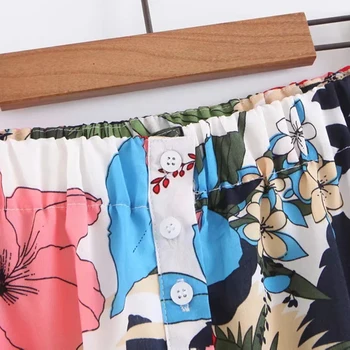 Ruffles sievietēm jaunu ziedu drukas svārki 2019. gada vasarā pludmale dāmas elegantas plisētās midi svārki boho meitenes augsta vidukļa svārki jupe femme