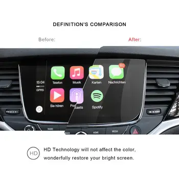 RUIYA Auto Navigācijas Ekrāna Aizsargs, Lai Crossland X 8 Collu 2017 2018 Touch Centrs Displejs, Auto Uzlīmes, Interjera Aksesuāri