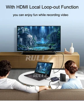 Rullz Loop out Audio Video Uztveršanas Ierīces HDMI Capture Karti 4K 1080P USB 2.0 Spēle Grabber Tiešraidi Rūtiņu PS4 DVD Kameras