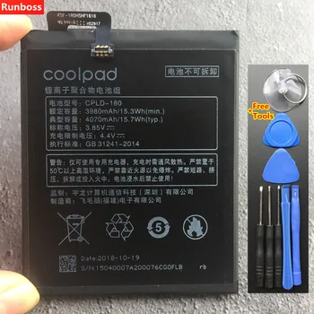 Runboss Jaunas Oriģinālās Augstas Kvalitātes Akumulatoru CPLD-180 Par Coolpad LeEco Atdzist Mainītājs S1 C105-8, Mobilo Telefonu Baterijas+ Instrumenti