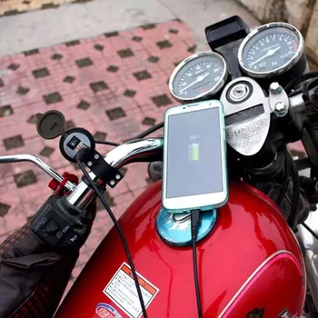 Rylybons Motociklu USB Lādētājs Mobilo Telefonu Barošanas Lādētājs Ūdensizturīgs Dual USB piepīpētāja Adapteris priekš iphone