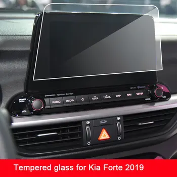 Rūdīta Stikla ar aizsargplēvi Par KIA K3 Cerato Forte BD 2019 2020 ar Stilu GPS Navigācijas Ekrāns