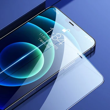 Rūdīta stikla iPhone 12 12pro max ekrāna aizsargs pilnībā segtu iPhone 12mini 2.5 D 9H aizsargājošu stikla anti zila stikla plēves