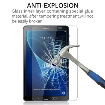 Rūdīta Stikla Samsung Galaxy Tab 9.7 T550 T551 T555 SM-P550 SM-P555 Skaidru Ekrāna Aizsargs Aizsardzības Stiklu Plēves