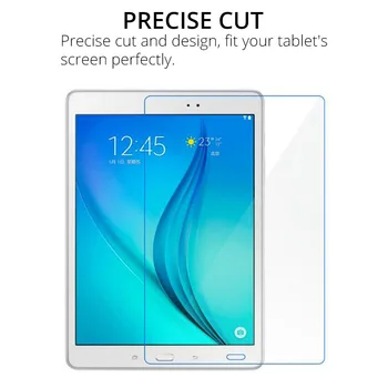 Rūdīta Stikla Samsung Galaxy Tab 9.7 T550 T551 T555 SM-P550 SM-P555 Skaidru Ekrāna Aizsargs Aizsardzības Stiklu Plēves