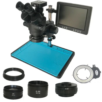 Rūpniecības Vienlaicīgi-Fokusa 3,5 X-90X Trinokulara Stereo Mikroskopu 34MP HDMI Saderīgas Digitālās Kameras USB 8