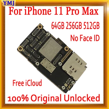 Rūpnīcā Atslēgts, Mātesplati Par iPhone 11 Pro MAX valde Ar/Bez Sejas ID Ar Bezmaksas iCloud darbojas ar IOS Loģika Valdes Labi Pārbaudīta