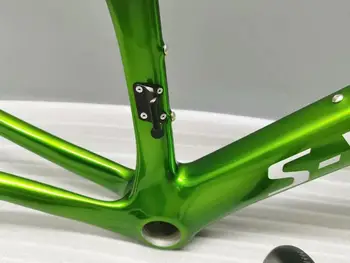 S-w rūpnīcas pārdošanas oglekļa ceļu velosipēds rāmis, disku bremzes bb30 zaļš krāsa, spīdīgs oglekļa ceļu velosipēds rāmis izgatavots taivānā oglekļa ceļu bik