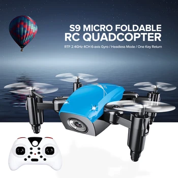 S9HW RC Dūkoņa Ar Kameru, HD S9 Neviena Kamera Salokāms Mini Quadcopter Augstums Turiet Helikopteru WiFi FPV Micro Pocket Dron Gaisa kuģa