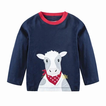 SAILEROAD Zēnu Apģērbs, Dzīvnieku Govs Izšūt Bērnu Zēnu Apģērbu Komplekti Rudens Bērnu Apģērbs, Kostīmi, T Krekls+Bikses Boutique Komplekti