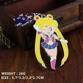Sailor Moon Attēls Rotaļlietas Kawaii Anime Sailormoon Kaķis Modeli Keychain Kulons Cosplay Atslēgu Ķēdes Karikatūra Keyring Rotaļlietas Bērniem Dāvanu