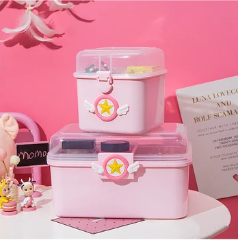 Sailor Moon Medicīna Box Storage Box Cosplay Portable Multi-Layer Medicīnas Narkotiku Glabāšanas Kaste Anime Pieaugušo Bērnu Uzglabāšanas Kaste Dāvana