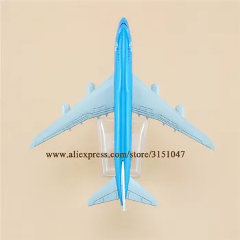 Sakausējuma Metāla Gaisa KLM B747 Airlines Lidmašīnas Modeli, KLM Airways Boeing 747 Lidmašīna Modelis Stāvēt Gaisa Bērniem Dāvanas 16cm