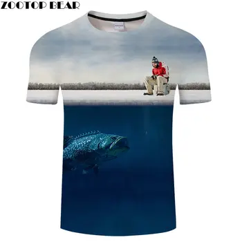 Saldētas Zivis 3D Druka T kreklu apdruka Vīriešu Zīmolu Tee Īsām Piedurknēm, Sieviešu Krekli Vasaras Top Homme Camiseta 6XL ZOOTOP LĀCIS Dropship