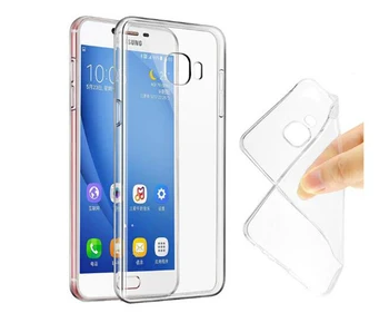 Samsung C5 Pro C7 Pro C9 Pro Ultra Plānas Mīksta Caurspīdīga TPU Silikona Case un Pilns Pārklājums Rūdīts Stikls Ekrāna Aizsargs