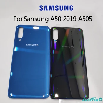 SAMSUNG Galaxy A50 2019 SM-A505F A505 A505F Mājokļu Lietu Atpakaļ Akumulatora Vāciņu Durvju Aizmugurējā Stikla Uzlieciet Akumulatora Vāciņu