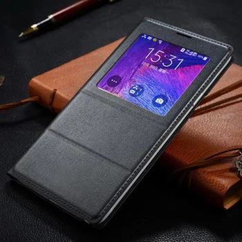 Samsung Galaxy Note 4 Note4 Smart Case SM N910 N910F N910C N910H Ādas Telefonu Gadījumā Triecienizturīgs Pārsegu Ar Sākotnējo Čipu