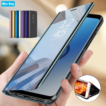 Samsung Galaxy S10 5G Gadījumā Luksusa Pārsegs, Spogulis Stāvēt Telefonu Gadījumos Samsung Galaxy S10 PLus S10 Lite Lietu Vāku Aizsardzības