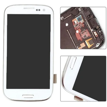 Samsung Galaxy S3 i9300 i9305 i535 i747 L710 T999 i9300i i9301 i9301i i9308i LCD Displejs, Touch Screen Digitizer Nomaiņa