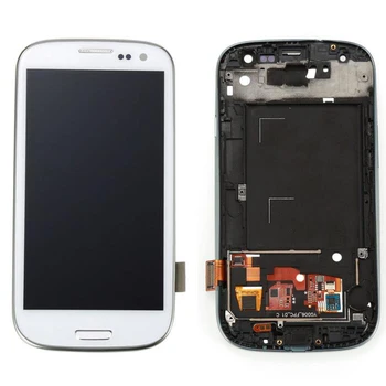 Samsung Galaxy S3 i9300 i9305 i535 i747 L710 T999 i9300i i9301 i9301i i9308i LCD Displejs, Touch Screen Digitizer Nomaiņa