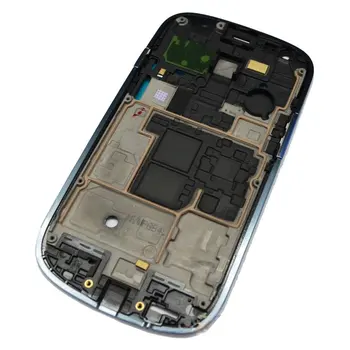 Samsung Galaxy S3mini SIII s3 mini GT-i8190 i8190 Fasādes Plāksnes Rāmis LCD Turētājs Bezel mājokļu + Vāks gadījumā akumulatoru durvis