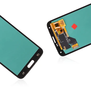 Samsung Galaxy S5 I9600 G900 G900A G900F AMOLED LCD Displejs, Touch Screen Digitizer Rezerves Komplekts tālrunis Accessoeries