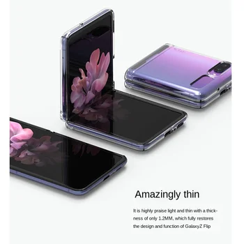 Samsung Galaxy Z Flip Case PC Materiāla Vienkāršā Lietā