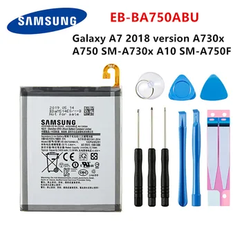 SAMSUNG Oriģinālā EB-BA750ABU 3400mAh akumulators SAMSUNG Galaxy A7 2018 versija A730x A750 SM-A730x A10 SM-A750F +Instrumenti