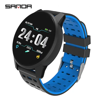 SANDA Mens smart skatīties sieviešu sirds ritma monitoringa veselības sporta digitālais pulkstenis modinātājs Bluetooth aproce relogio masculino