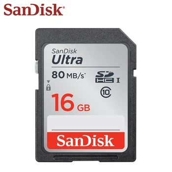 Sandisk Atmiņas Karte 16GB SDHC Max Read Speed, 80M/s Ultra SD atmiņas Karte, Class 10 UHS-1 Flash Karti Kameras Atmiņas Kartes