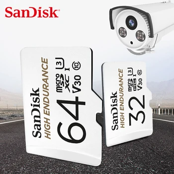 SanDisk Atmiņas Kartes Augstu Izturības Video Monitorings 32GB 64GB MicroSD atmiņas Karti SDHC/SDXC Class10 40MB/s TF Karte Video Monitorings