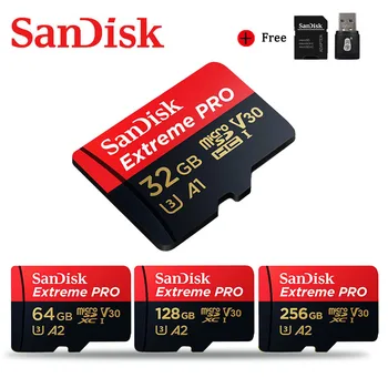 SanDisk Extreme Pro Micro SD Kartes 400GB 256 GB 128GB Atmiņas Karte 64GB, 32GB U3 V30 4K Flash Kartes TF Microsd/SD atmiņas Karti, telefona