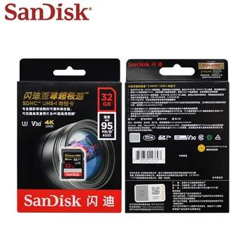 SanDisk Extreme Pro, SD Kartes 32GB 95MB/s 64GB, 128GB 170MB/s UHS-I Class 10 Atmiņas Karti V30 U3 Atbalsta 4K Digitālo Kameru