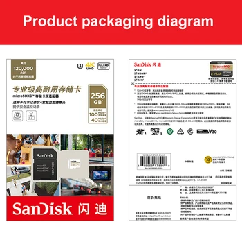 SanDisk MAX IZTURĪBU, microSD Atmiņas Karte 256 GB 128GB 64GB, 32GB Ierakstīt Full HD vai 4K rīcības kameras vai drones