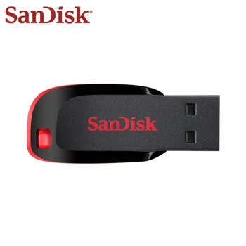 SanDisk USB Flash Drive Asmens Forma U Disk 8GB 16GB 32GB 64GB, 128GB Pen Drives USB 2.0 Memory Stick SDCZ50 Tālruņa PC