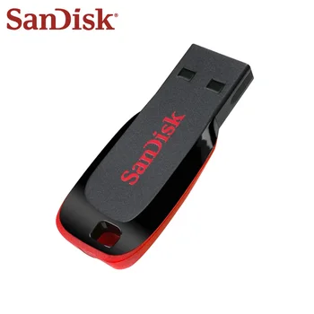 SanDisk USB Flash Drive Asmens Forma U Disk 8GB 16GB 32GB 64GB, 128GB Pen Drives USB 2.0 Memory Stick SDCZ50 Tālruņa PC