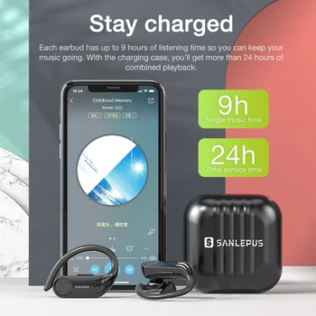 SANLEPUS B1 Led Displejs, Bluetooth Austiņas Bezvadu Austiņas TWS Stereo Earbuds Ūdensizturīgs Trokšņa Slāpēšanas Austiņas Ar Mic