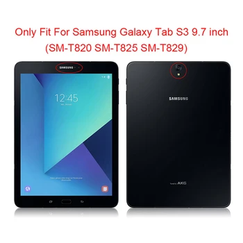 Sanmubaba PU Leather Case For Samsung Galaxy Tab S3 9.7 collu Būtiska SM-T820 T825 T829 Folio Flip Stends Segtu Smart Planšetdatora Gadījumā