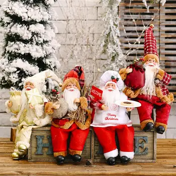 Santa Claus Lelle Liela Ir 2021. Ziemassvētku Eglītes Rotājumu Jauno Gadu Mājās Apdare Natal bērniem Dāvanu Priecīgus Ziemassvētku Rotājumi