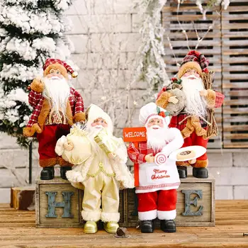 Santa Claus Lelle Liela Ir 2021. Ziemassvētku Eglītes Rotājumu Jauno Gadu Mājās Apdare Natal bērniem Dāvanu Priecīgus Ziemassvētku Rotājumi