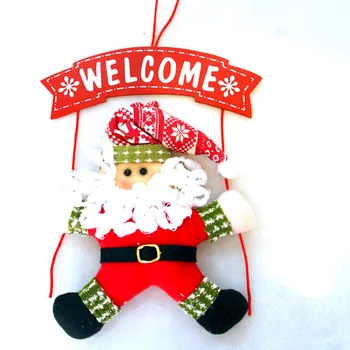 Santa Claus, sniegavīrs Durvīm Karājas Ziemassvētku Eglītes, ziemassvētku rotājumi mājās āra neaustu Karājas Kulons Rotājumu Dāvanas