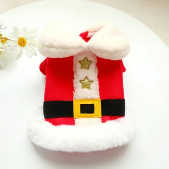 Santa Pet Suns, Kostīmu Apģērbu Maziem Suņiem Ziemā Silts Ziemassvētku Zvaigznes Kokvilnas Ziemas Mētelis Žaketes Kucēns Apģērbs Ropa Perro 1