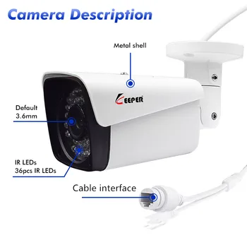 Sargs H. 265 POE IP 2MP Kamera Āra Ūdensizturīgs CCTV HD 1080P Tīkla Bullet Kamera 3.6 mm Platleņķa Objektīvu P2P Onvif