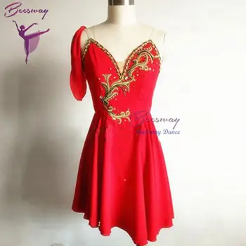 Sarkanā klasiskā baleta kleita sievietēm Cupid Baleta Skatuves Kostīmu Diāna Un Acteon Izmaiņas Baleta Tērps, Kleita meitenēm