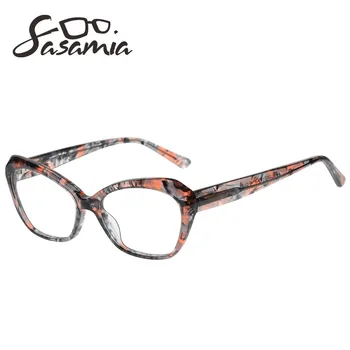 SASAMIA Kaķu Acu Brilles Rāmis Sieviešu Briļļu Sieviešu Briļļu Rāmis Demi Brilles Optiskie Rāmji Decoractive Sieviešu Brilles